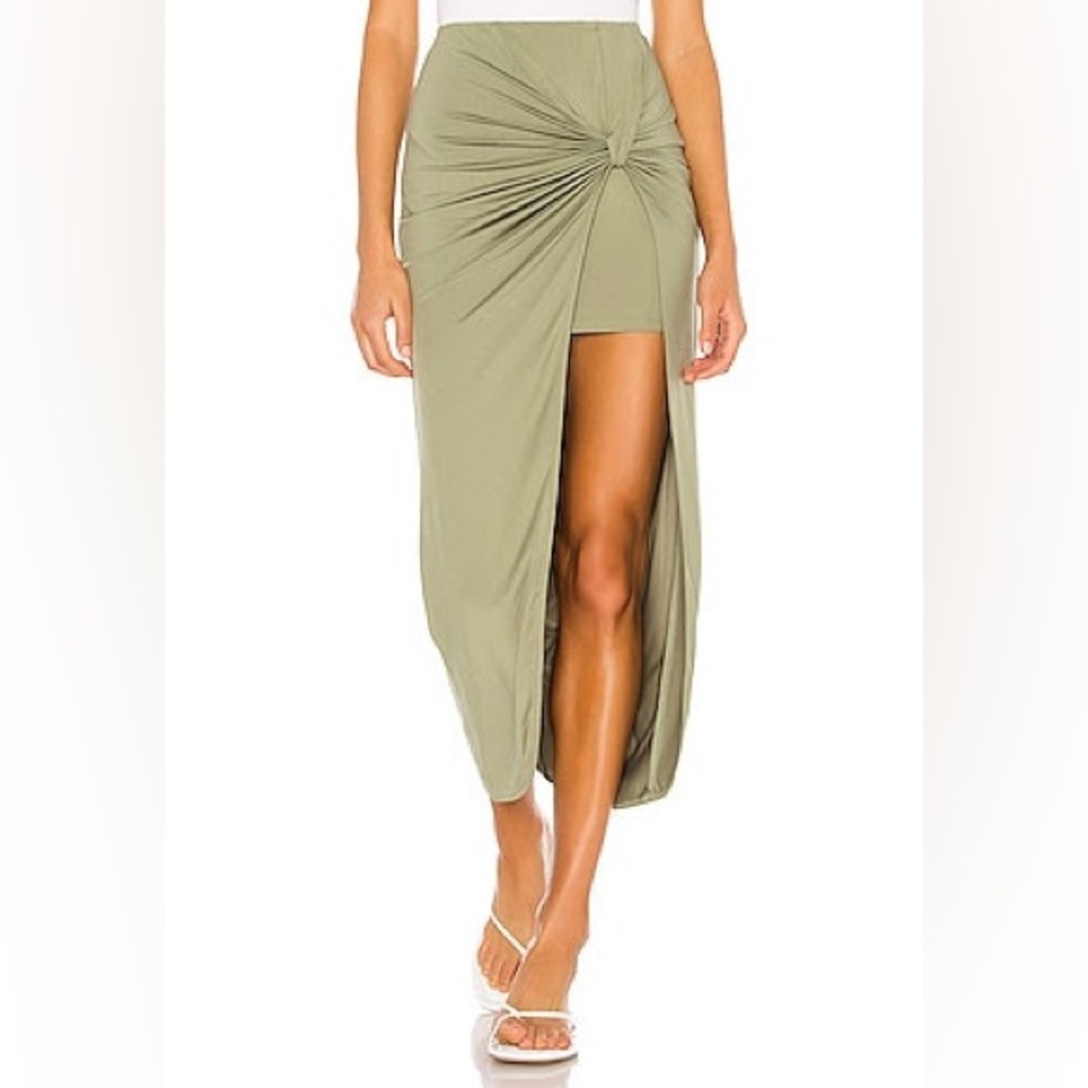NWT Superdown Marie Midi Skirt in Olive